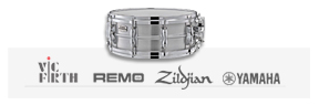 Vic Firth, Remo, Zildjian, Yamaha